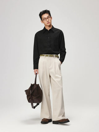 two-color wool coat
