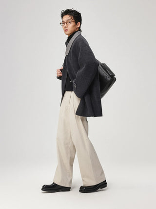two-color wool coat