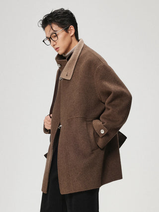 two-color wool coat