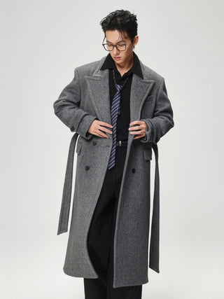 closure wool coat