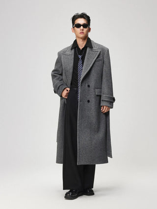 closure wool coat