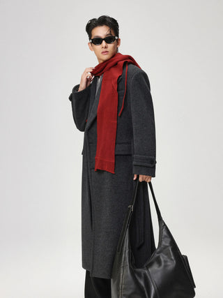 closure wool coat