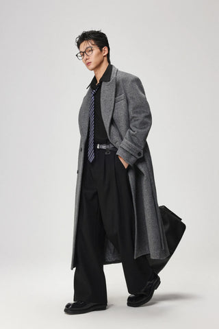 closure wool coat