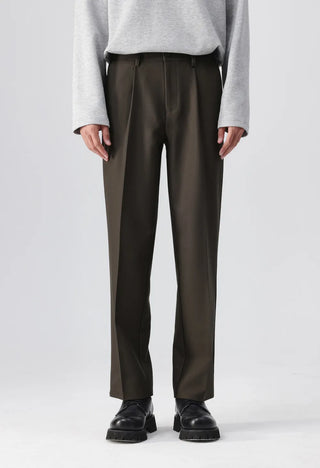 pleated suit pants