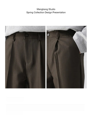 pleated suit pants