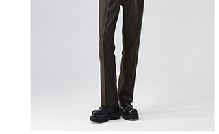pleated suit pants