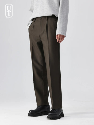 pleated suit pants