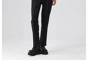 pleated suit pants