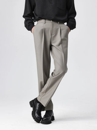 pleated suit pants