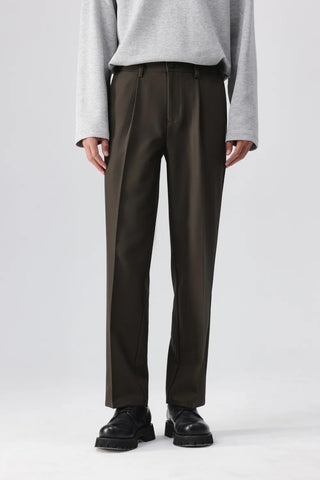 pleated suit pants