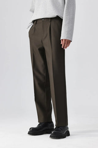 pleated suit pants