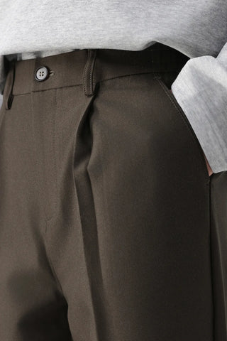 pleated suit pants