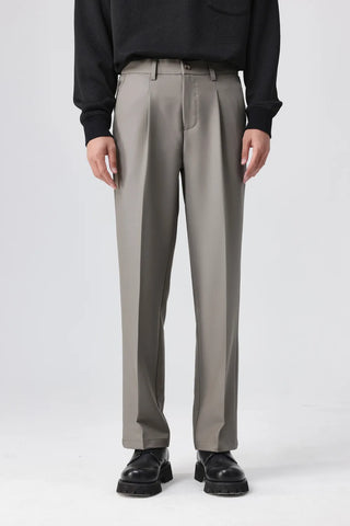 pleated suit pants