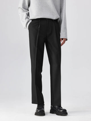 pleated suit pants