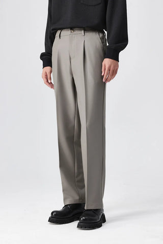 pleated suit pants
