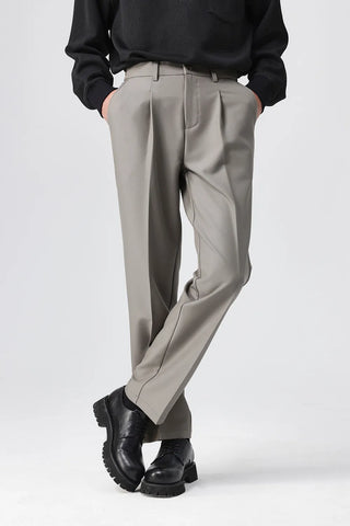 pleated suit pants