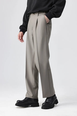 pleated suit pants