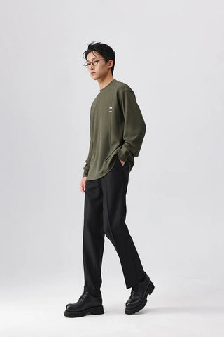 pleated suit pants