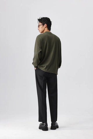 pleated suit pants