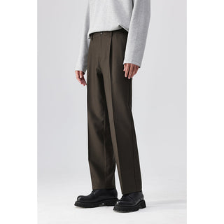 pleated suit pants