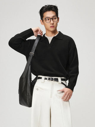 contrast wool sweater