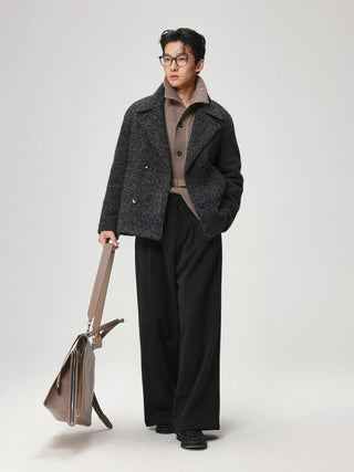 lapel wool coat