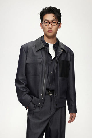 pu leather jacket