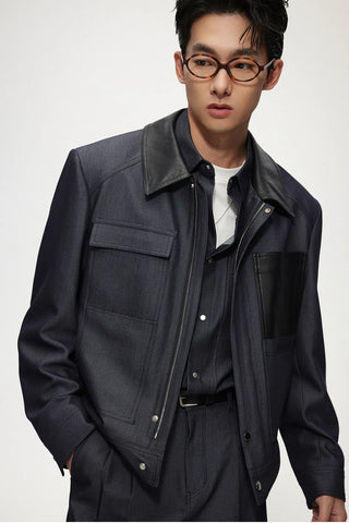 pu leather jacket