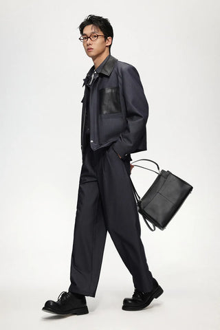 pu leather jacket