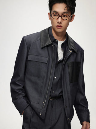 pu leather jacket