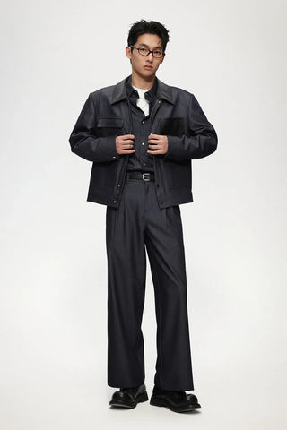 pu leather jacket