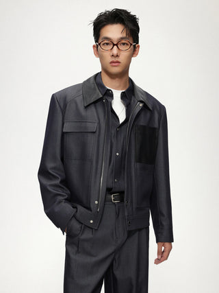 pu leather jacket