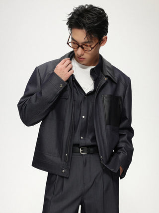 pu leather jacket