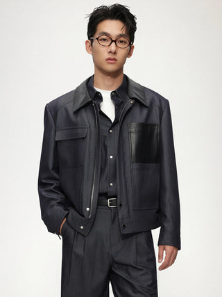 pu leather jacket