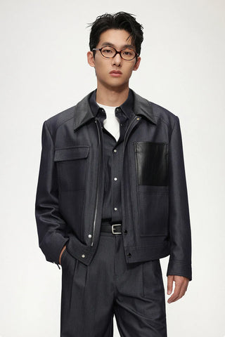 pu leather jacket