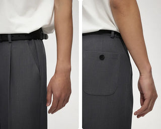 single pleated pants