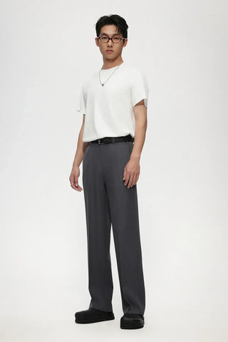 single pleated pants