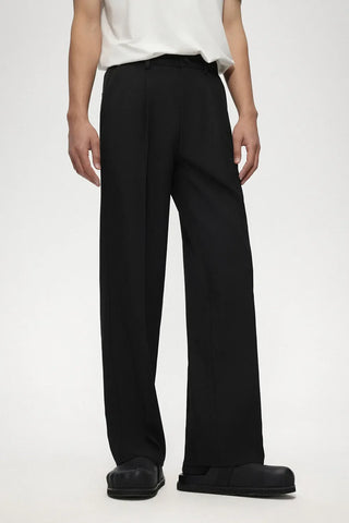 single pleated pants