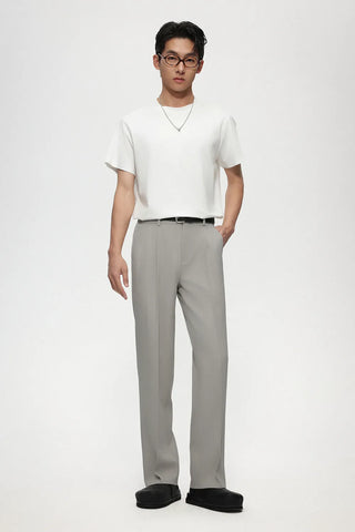 single pleated pants