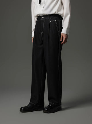 rivet stitching pants