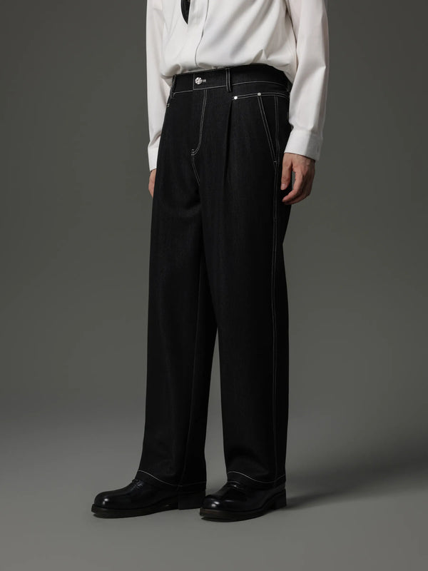 rivet stitching pants