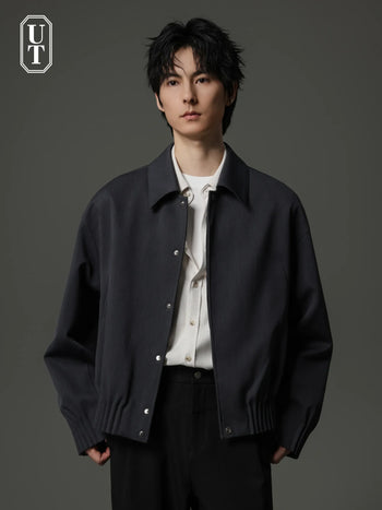 pinch pleated jacket