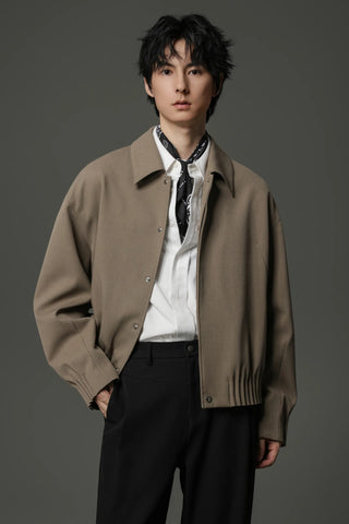 pinch pleated jacket