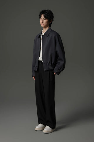 pinch pleated jacket
