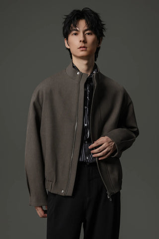 zipper cargo jacket