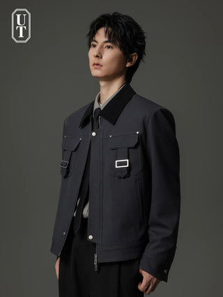plain cropped jacket