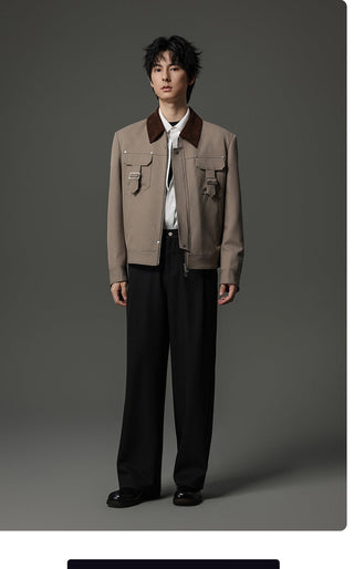plain cropped jacket