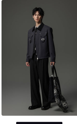 plain cropped jacket