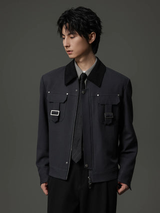 plain cropped jacket