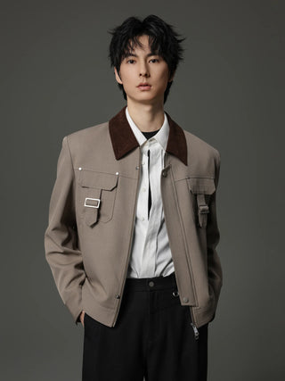 plain cropped jacket
